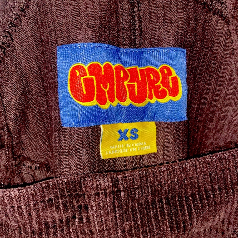 XS brown corduroy empyre overalls
